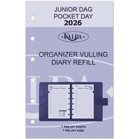 6231-26 125 x 80 mm Tasche Agenda Nachfüllen Täglich NL EN 2026