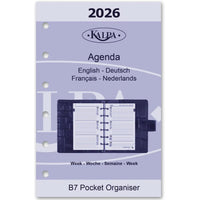 6236-26 125 x 80 mm Tasche Planer Nachfüllpack Wöchentlich DE EN FR NL 2026