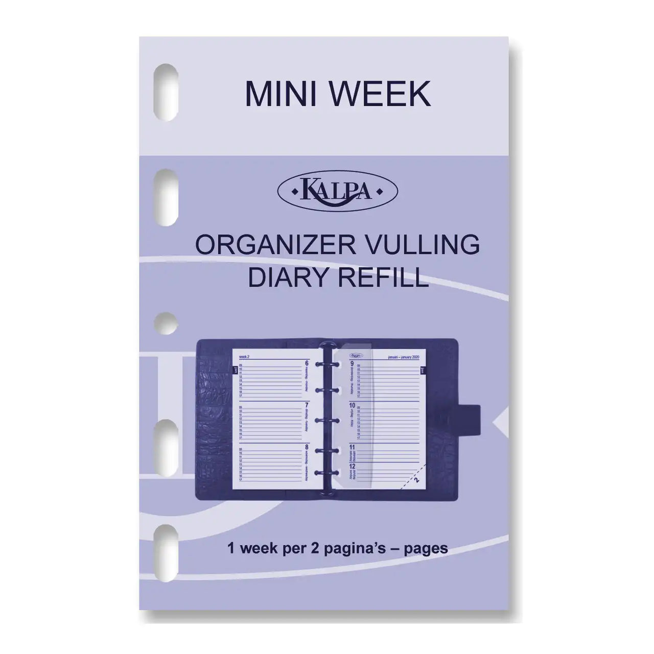 6247-26 104 x 68 mm Mini Agenda Organizer Fügt wöchentlich ein NL EN 2026