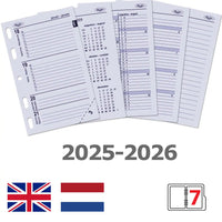 6247-25-26 104 x 68 mm Mini Agenda Organizer Nachfüllwoche NL EN 2026