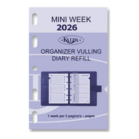 6247-26 104 x 68 mm Mini Agenda Organizer Fügt wöchentlich ein NL EN 2026