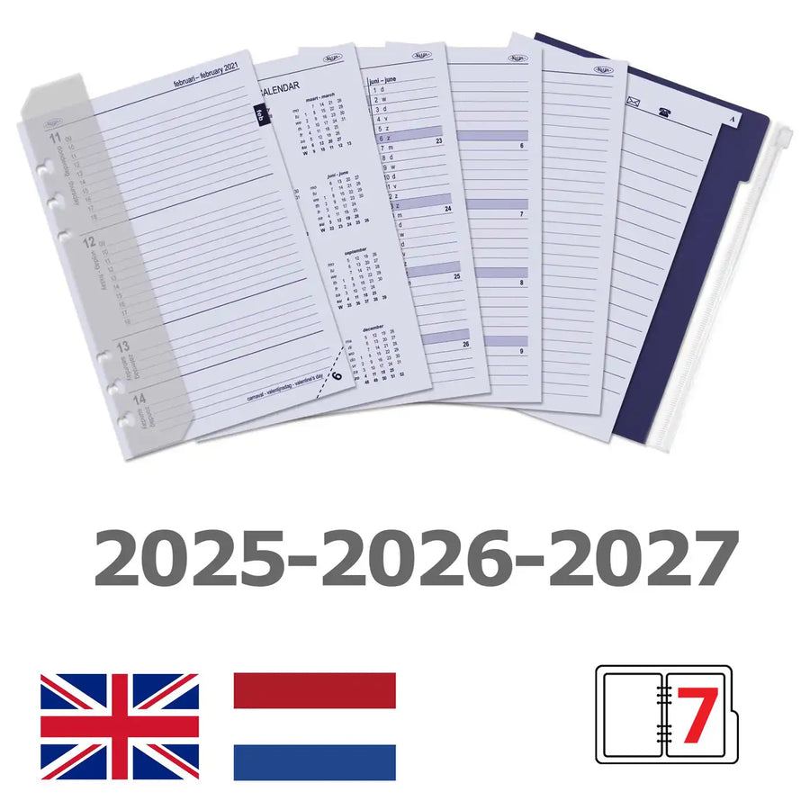 1016-18 A5 6 Ringplaner Agenda Mint Grün