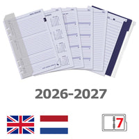 6307-26-27 210 x 144 mm A5 6 agenda de anillo Organizer Recargas NL EN 2026-2027
