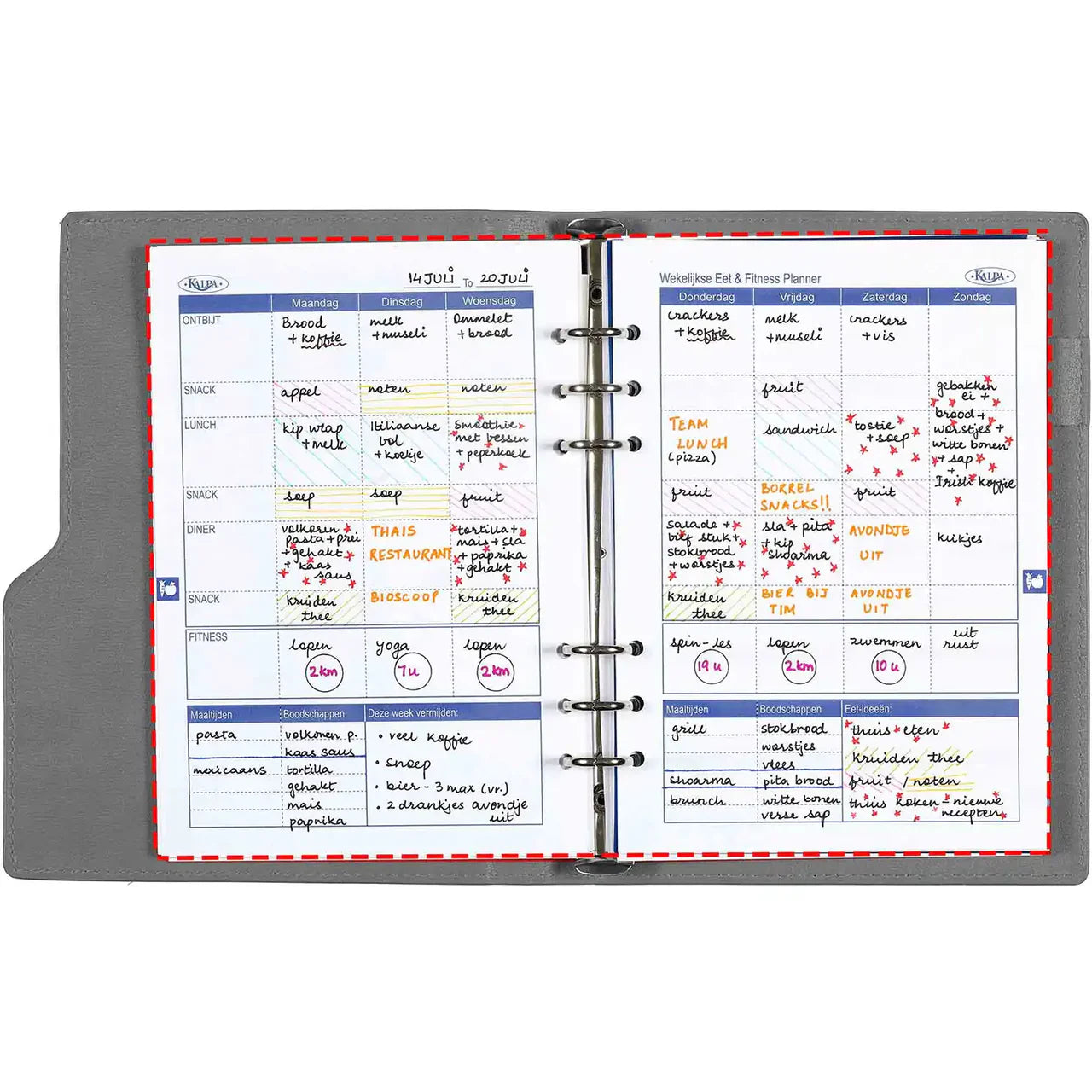 6607-10 210 x 144 mm Health Tracker-Dolphin A5-Loose blad