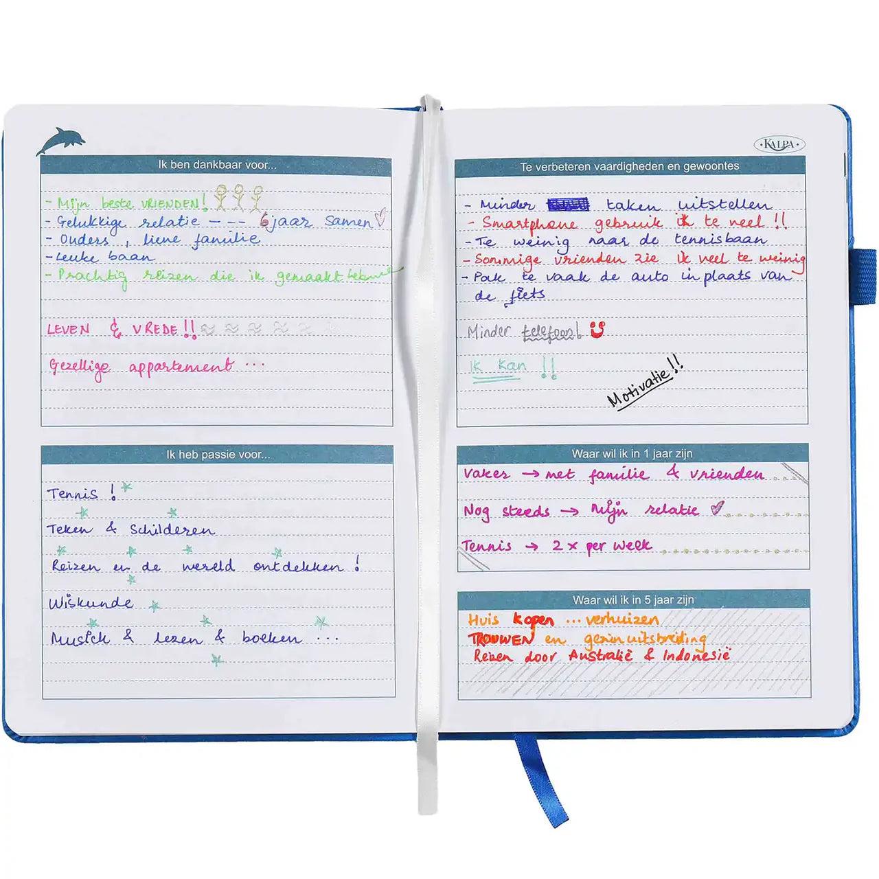 6627-00 Motivatieplanner-Dolphin-A5-gebonden