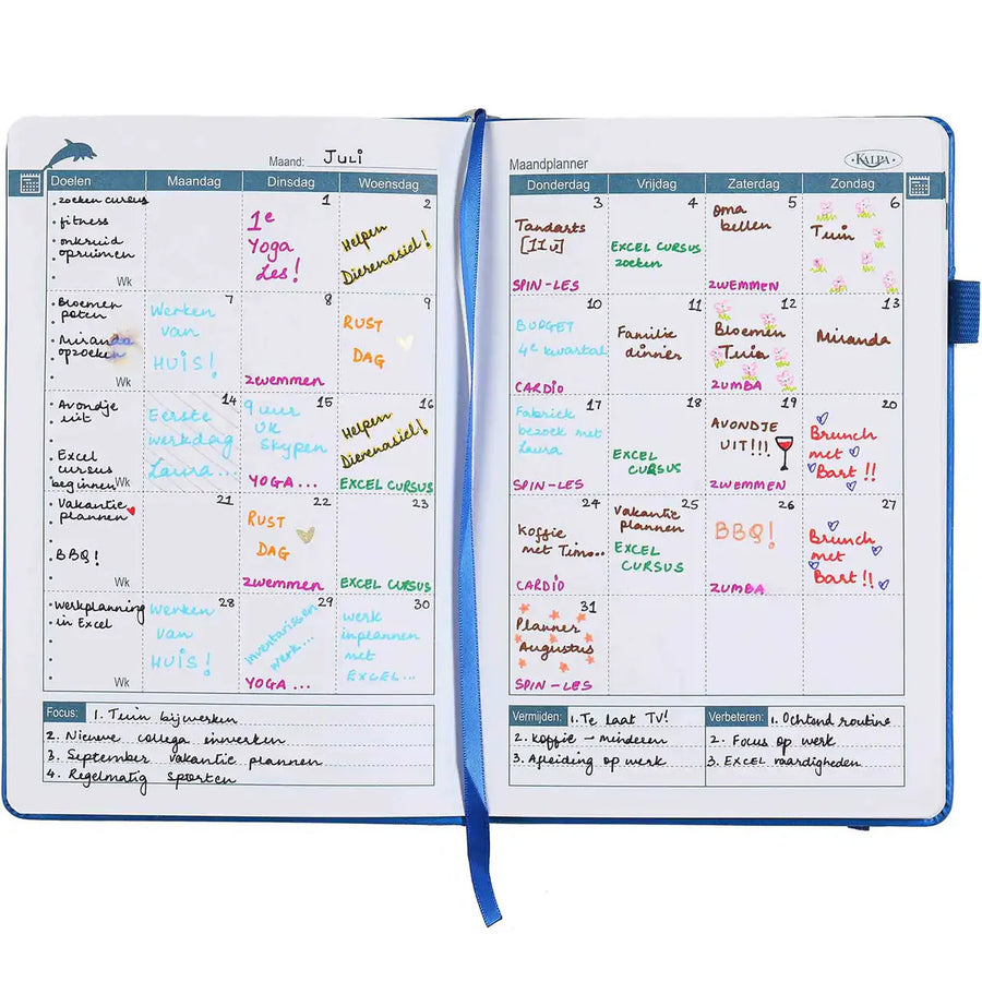 6627-00 Motivatieplanner-Dolphin-A5-gebonden