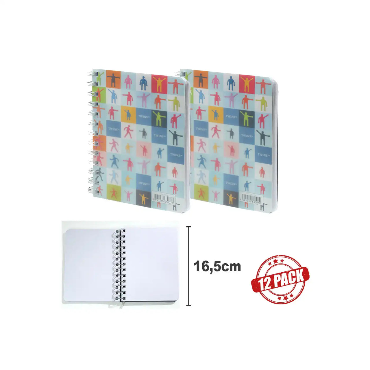 Btmn-12 12 x btmn Notizbuch Zwillinge Medium