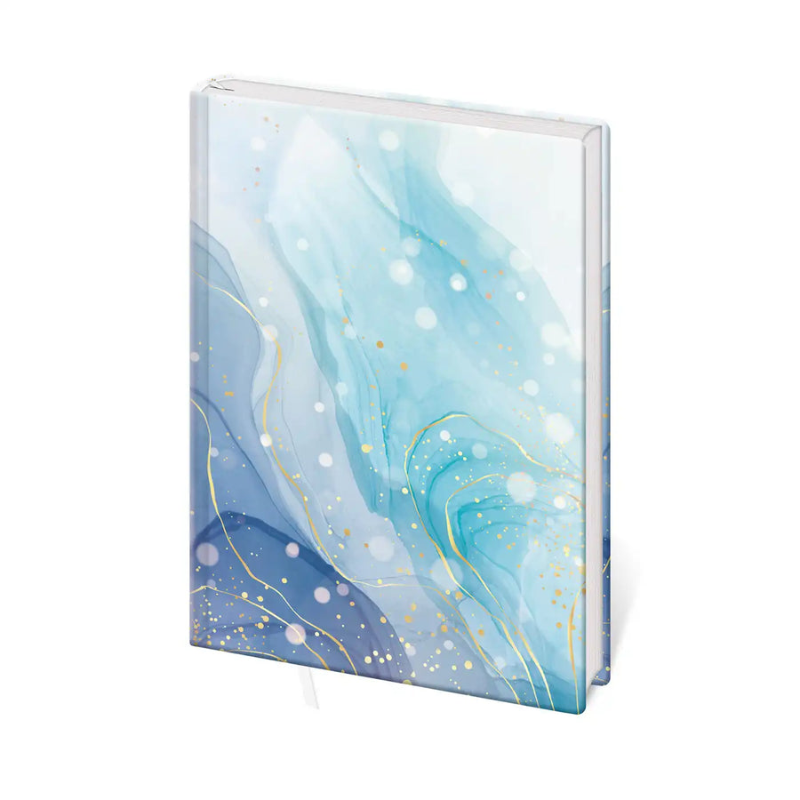 Bv475-1 Blau a5 Notizbuch Meeres Gold