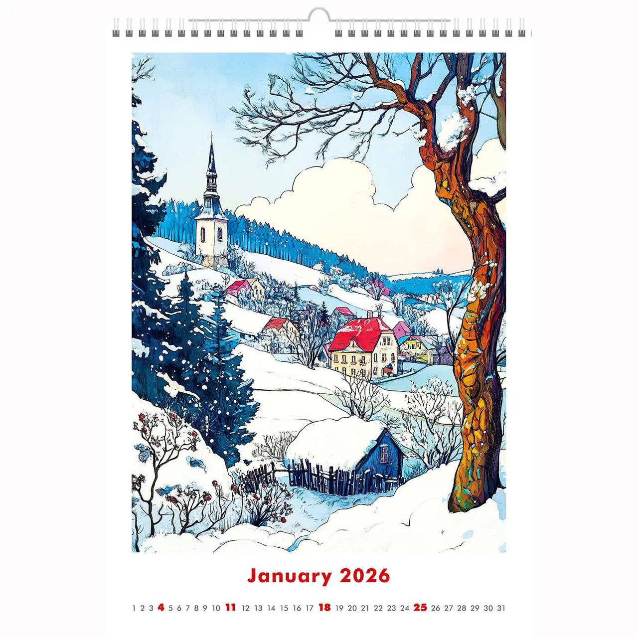 Naive Kunstgemälde Kalender A3+ 2026+ 205
