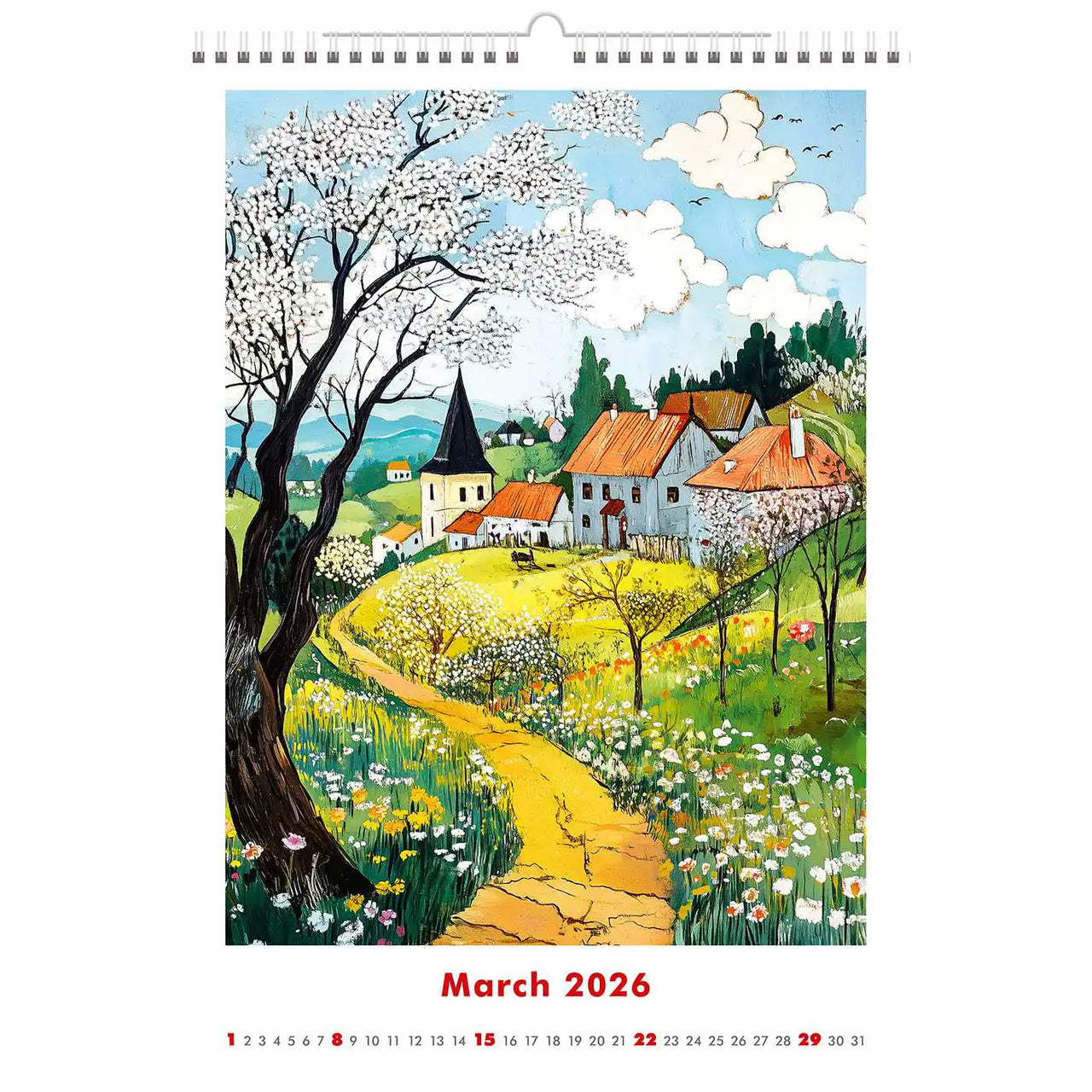 Naive Kunstgemälde Kalender A3+ 2026+ 205