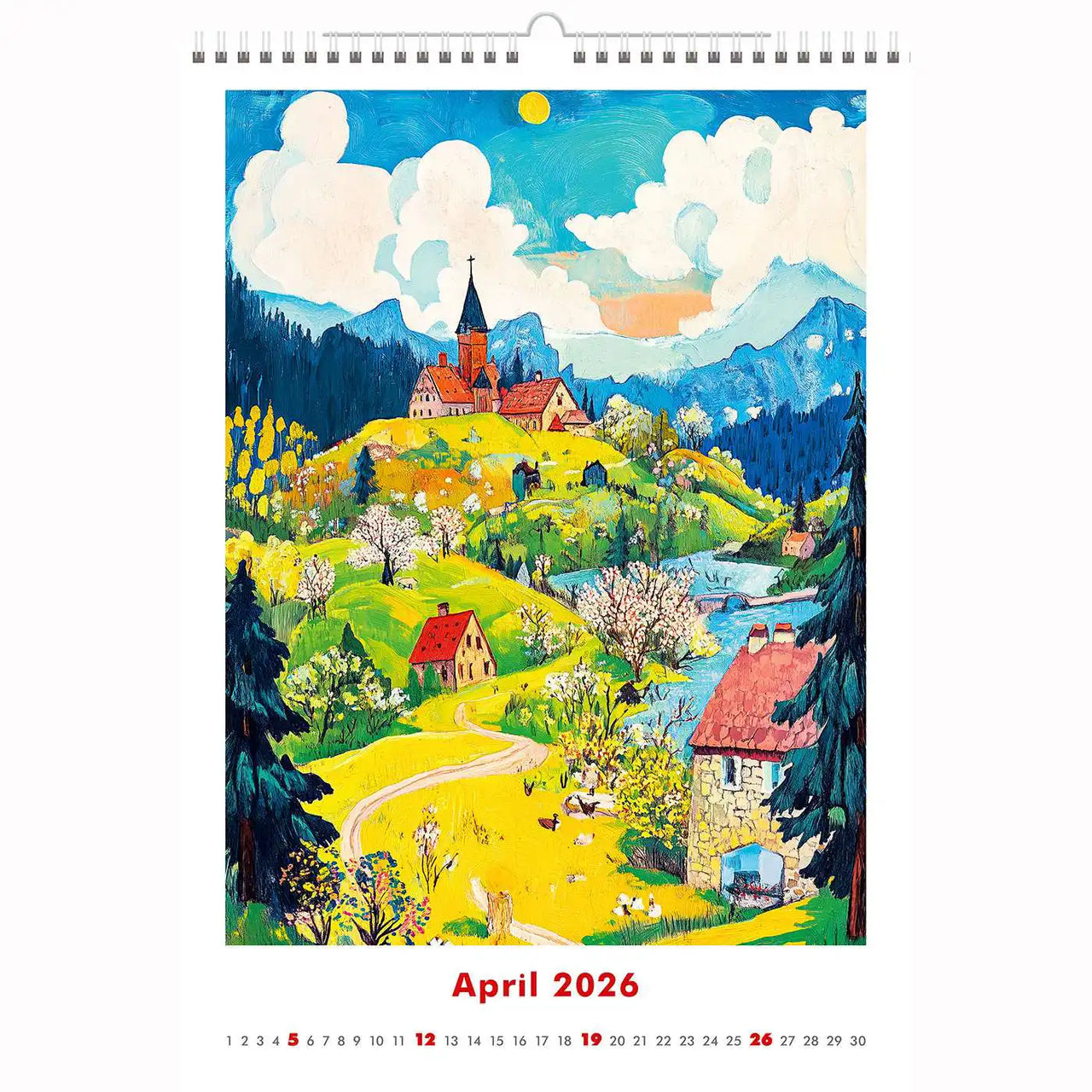 Naive Kunstgemälde Kalender A3+ 2026+ 205