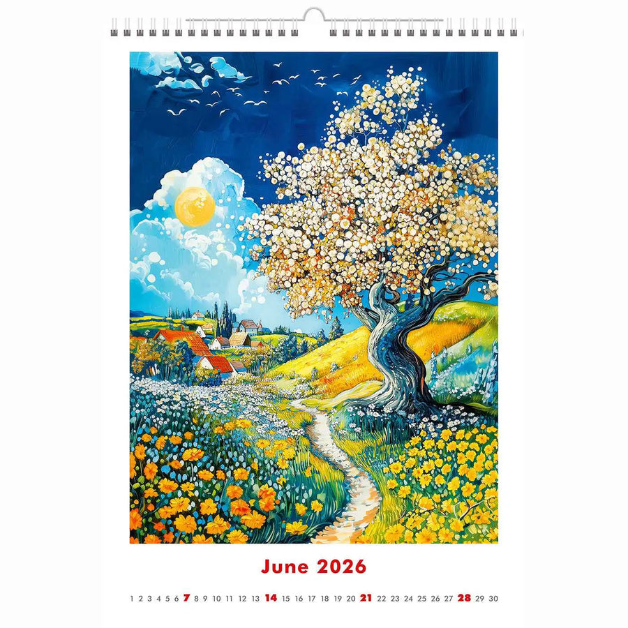 Naive Kunstgemälde Kalender A3+ 2026+ 205