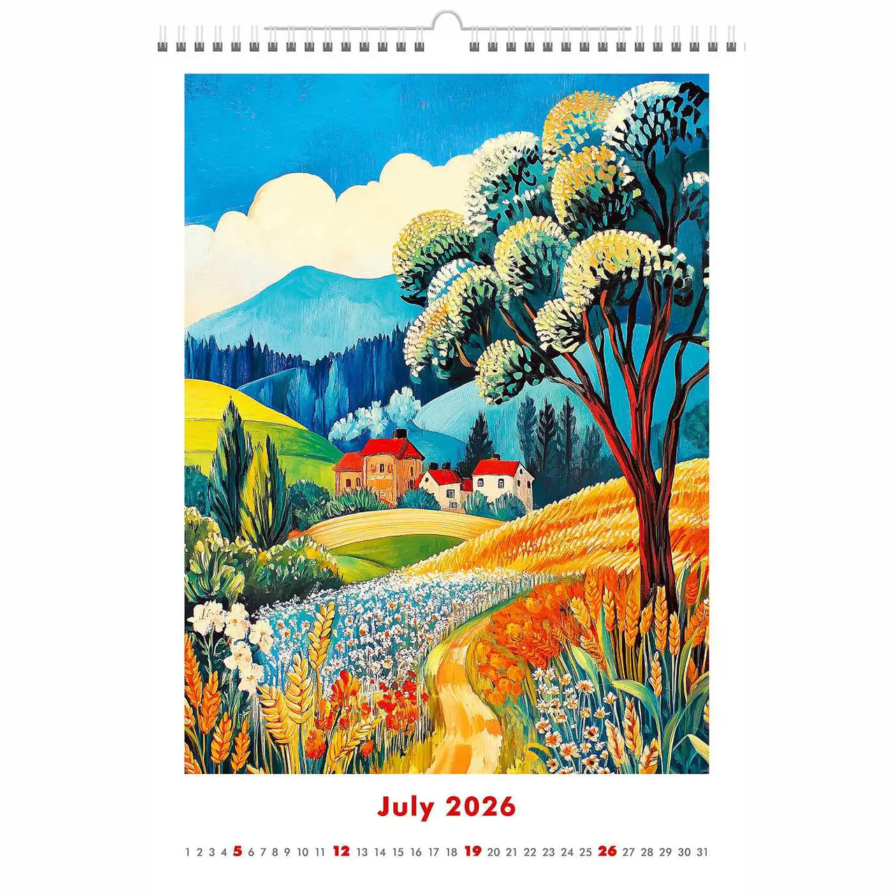 Naive Kunstgemälde Kalender A3+ 2026+ 205