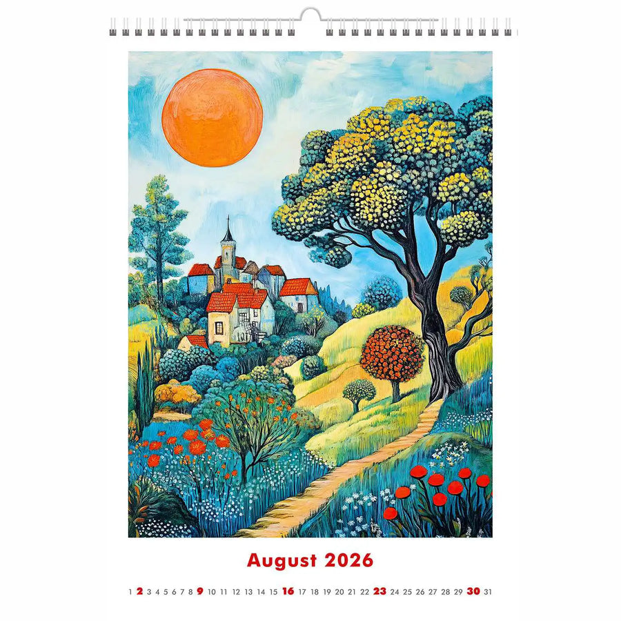 Naive Kunstgemälde Kalender A3+ 2026+ 205