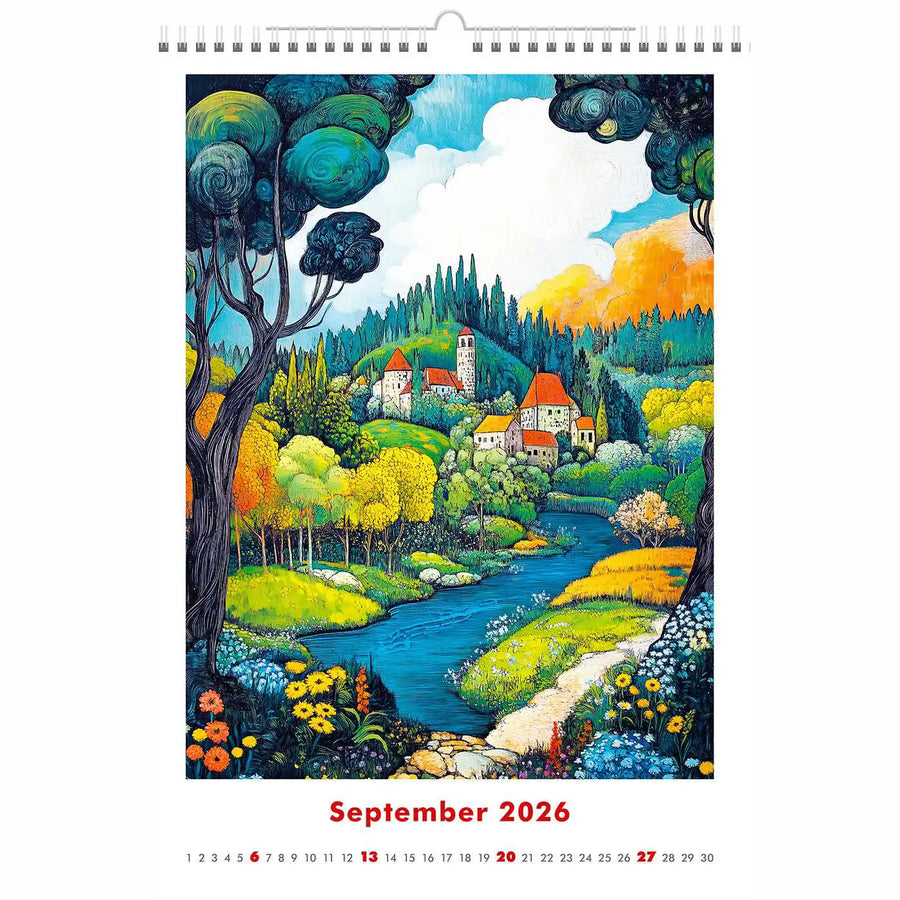 Naive Kunstgemälde Kalender A3+ 2026+ 205