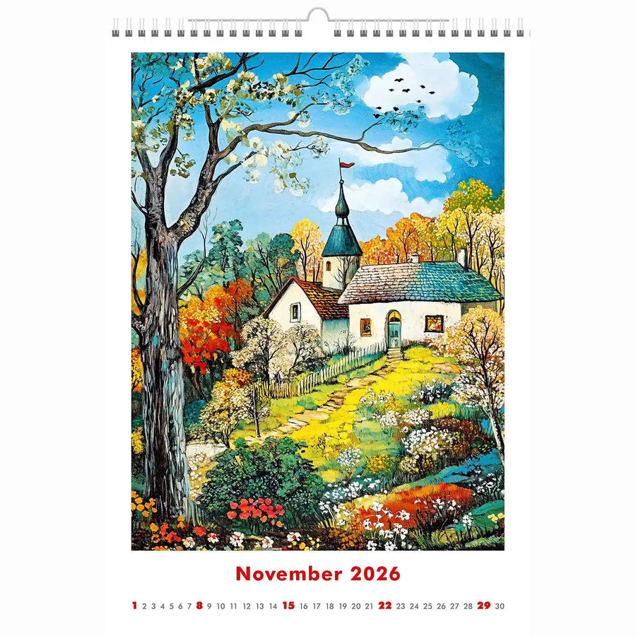 Naive Kunstgemälde Kalender A3+ 2026+ 205