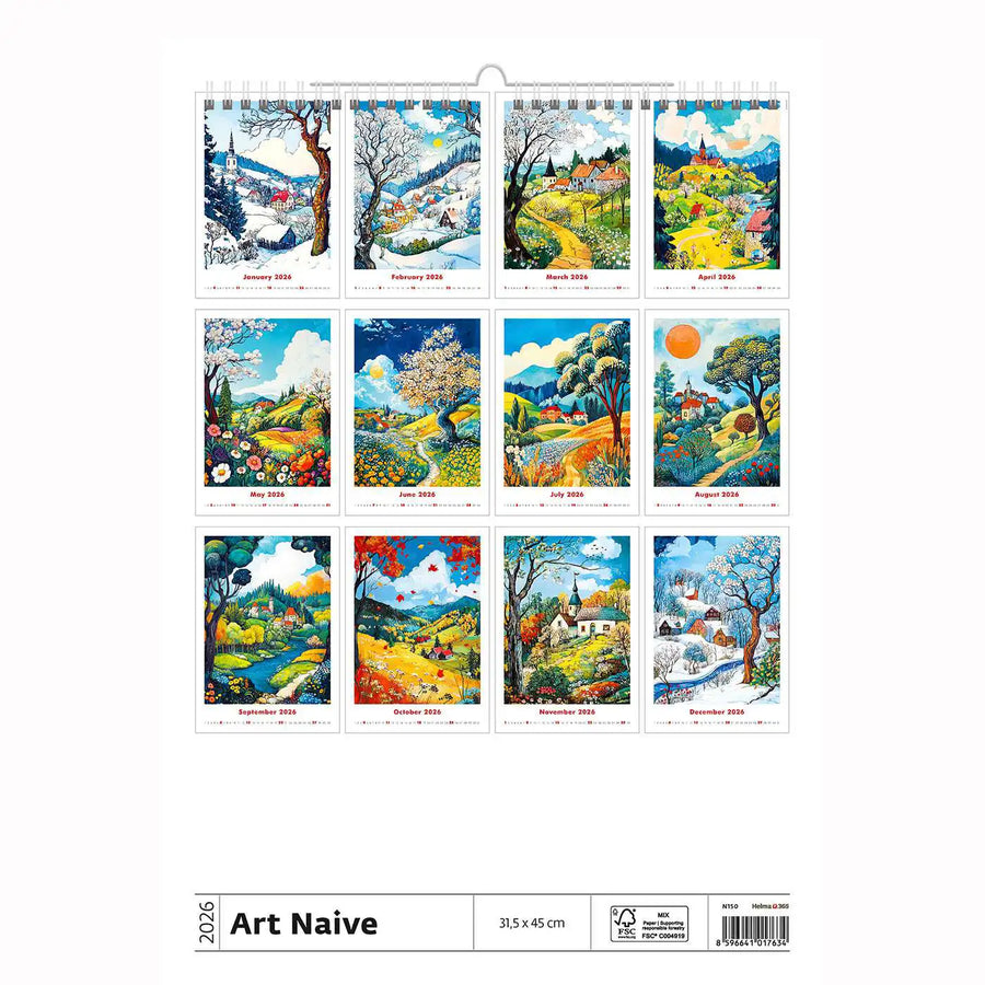 Naive Kunstgemälde Kalender A3+ 2026+ 205
