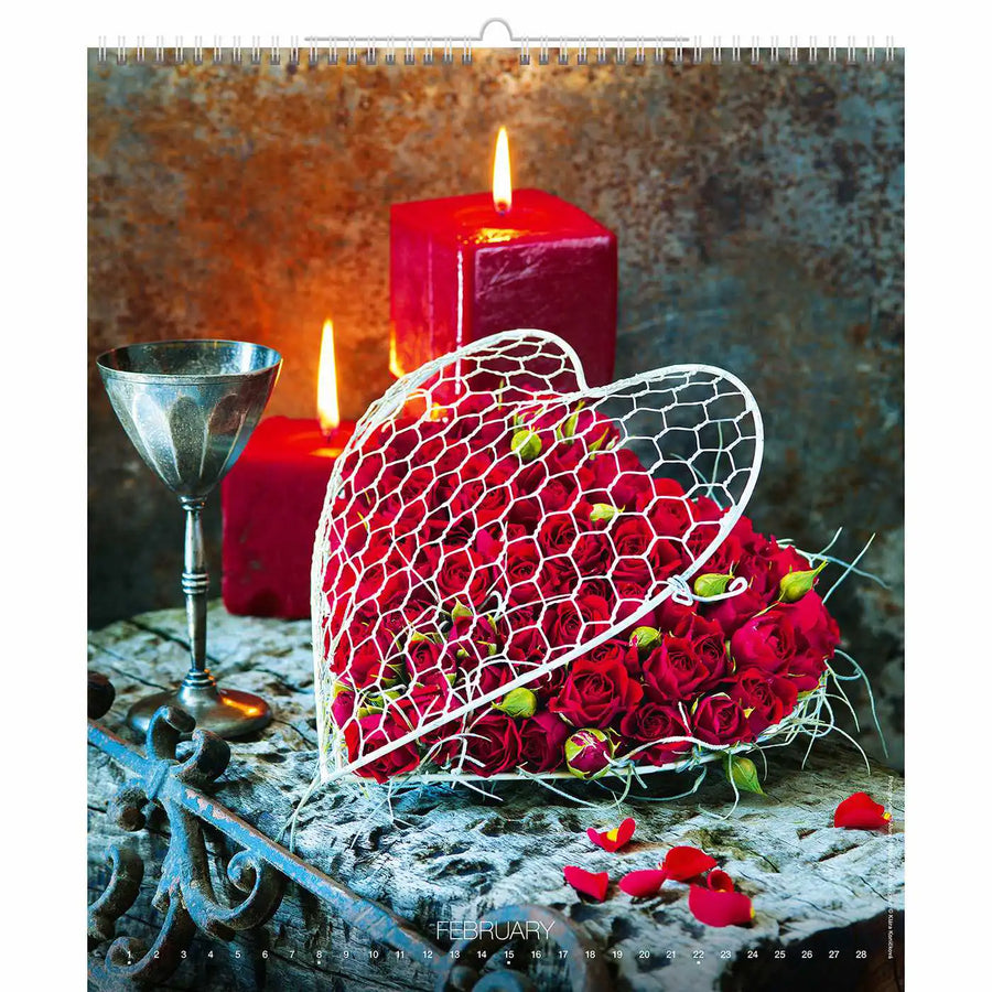 Romantischer Blumenarrangement Kalender A2 2026+