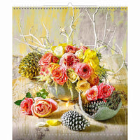 Romantischer Blumenarrangement Kalender A2 2026+