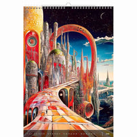 Surrealistische kunstwereld kalender B3 Size 2026+