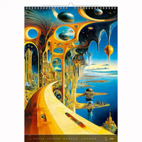 Surrealistische kunstwereld kalender B3 Size 2026+