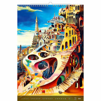 Surrealistische kunstwereld kalender B3 Size 2026+