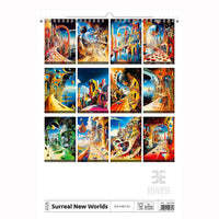Surrealistische kunstwereld kalender B3 Size 2026+