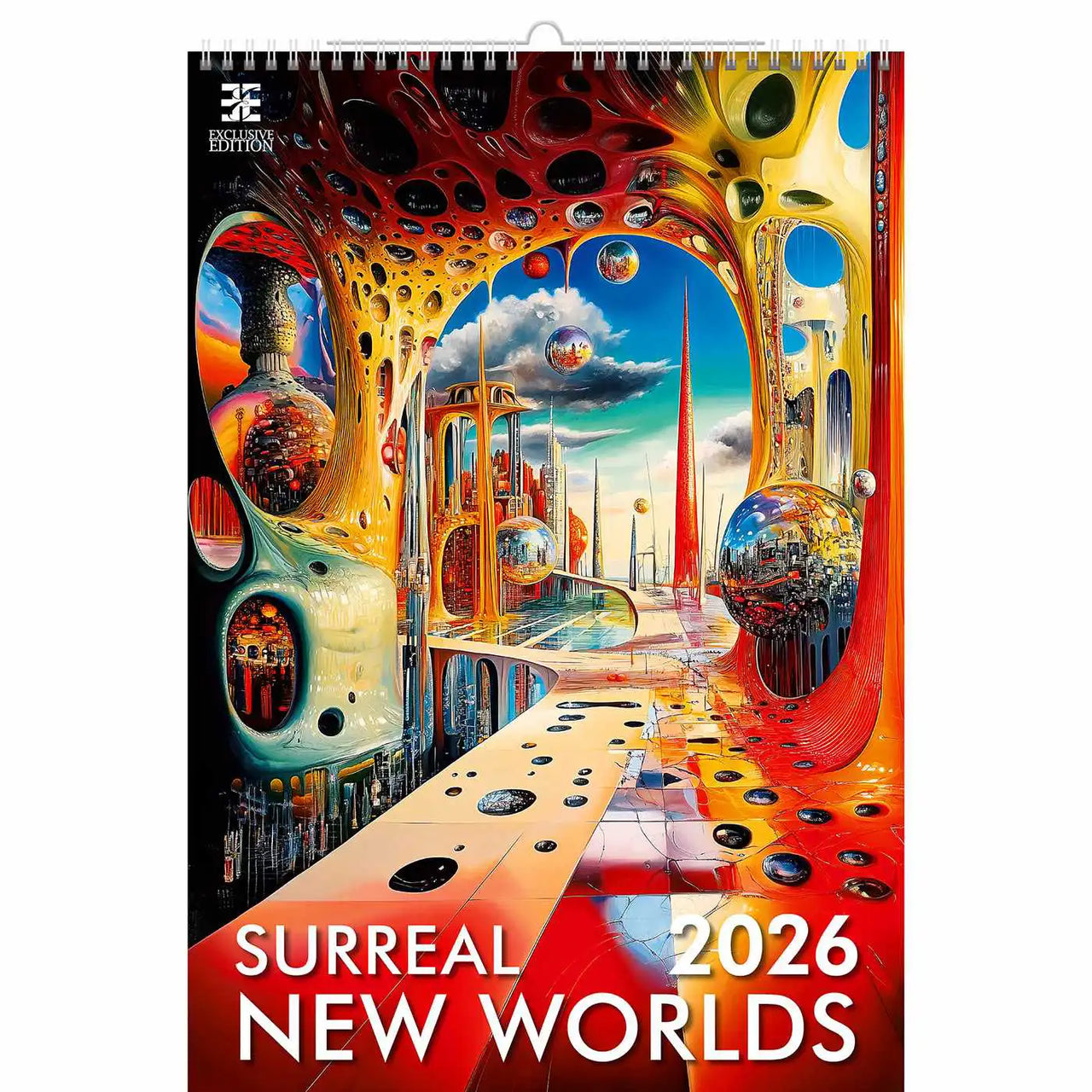 Surrealistische kunstwereld kalender B3 Size 2026+