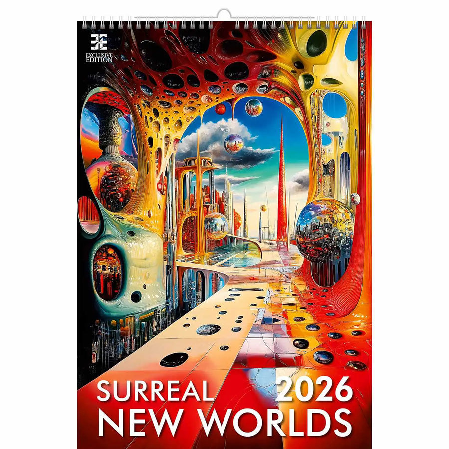 Surrealistische kunstwereld kalender B3 Size 2026+