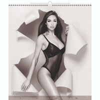 Schwarz -Weiß -Nude XL -Kalender 45 x 52 cm + kostenlose Cutepinups 2026 + 2027 Kalender + kostenloser 2025 Kalender