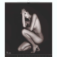 Schwarz -Weiß -Nude XL -Kalender 45 x 52 cm + kostenlose Cutepinups 2026 + 2027 Kalender + kostenloser 2025 Kalender