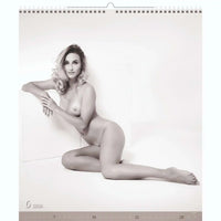 Schwarz -Weiß -Nude XL -Kalender 45 x 52 cm + kostenlose Cutepinups 2026 + 2027 Kalender + kostenloser 2025 Kalender