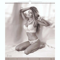Schwarz -Weiß -Nude XL -Kalender 45 x 52 cm + kostenlose Cutepinups 2026 + 2027 Kalender + kostenloser 2025 Kalender