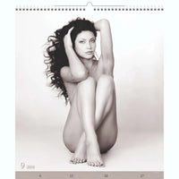 Nacktschwarz-Weiß-Kalender A2 2026+ Kostenloser 2025 Kalender