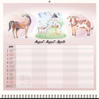 2026 Writing kalender 30 x 30 Family Planner - free
