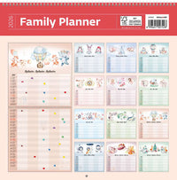 2026 Writing kalender 30 x 30 Family Planner - free