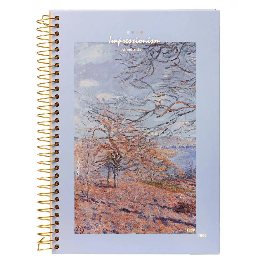 D5347-4 Kalpa A4 Spiral Bound Notebook Impressionists Trees