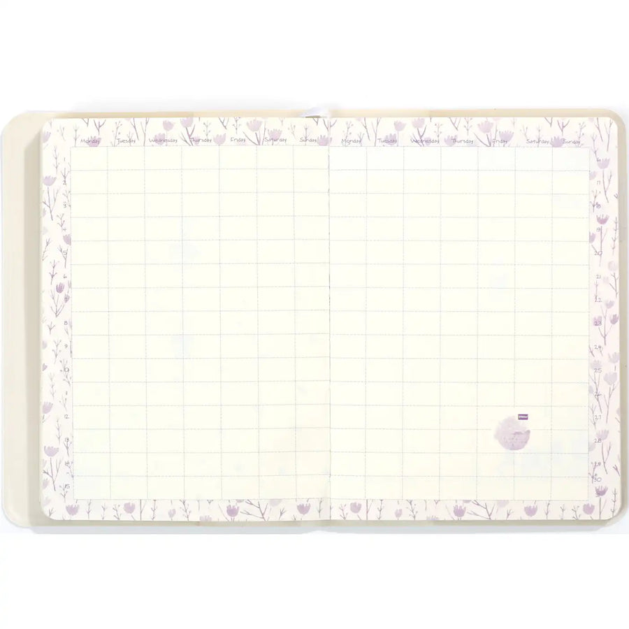 D6066-3 A6 Notizbuch Agenda Notteriebuch Blossom 17 x 12 cm weiches Weiß 226 P.