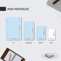 6242-05 104 x 68 mm Mini Agenda Nachfüllungen - 5 Sätze