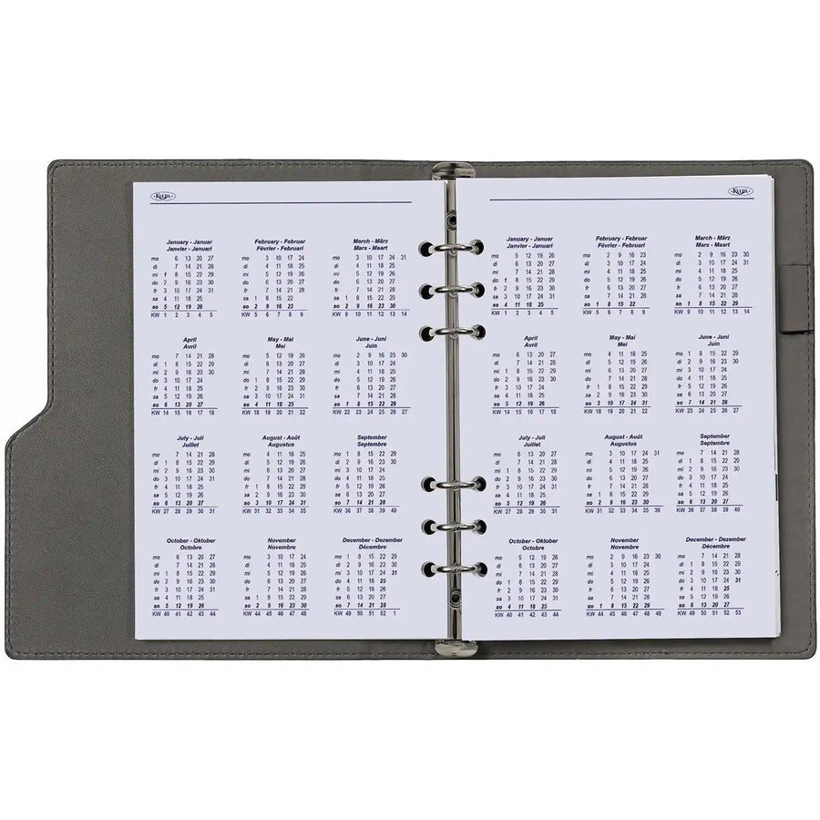 6206-25-26-27 210 x 144 mm A5 Tagebuch Nachfüllungen wöchentlich DE FR NL 2026 2027