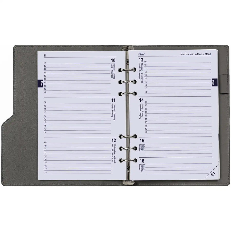6206-26-27 210 x 144 mm A5 Agenda fügt wöchentlich ein EN DE FR NL 2026 2027