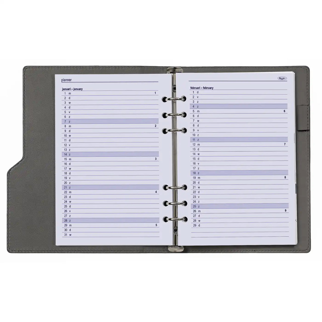 6207-25-26 210 x 144 mm A5 Agenda Füllpapier NL EN 2026