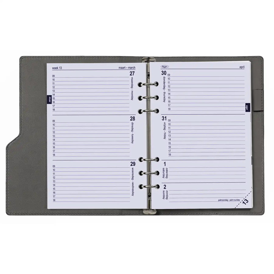 6207-26-27 210 x 144 mm A5 6 Ring Bindereinsätze wöchentlich 2026 2027