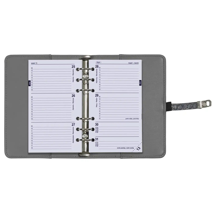 6217-25-26 170 x 95 mm Personal 6 Ringagenda Binder Nachfüllungen wöchentlich NL EN -26