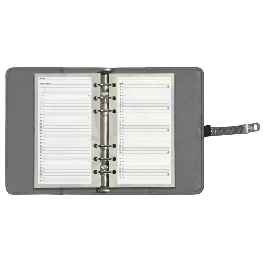6218-26 170 x 95 mm Personal 6 Ringagenda -Planer Inserts wöchentlich Einsätze NL EN 2026