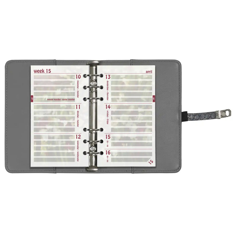 6218-26 170 x 95 mm Personal 6 Ringagenda -Planer Inserts wöchentlich Einsätze NL EN 2026