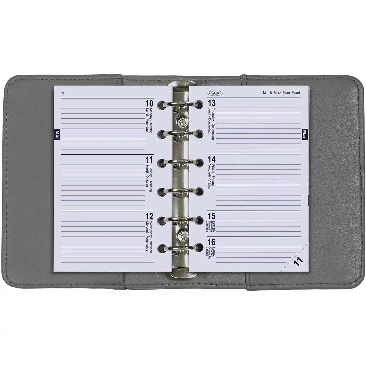 6236-25-26 125 x 80 mm Tasche Kalender Ersatzeinlagen Wöchentlich EN DE FR NL 2026