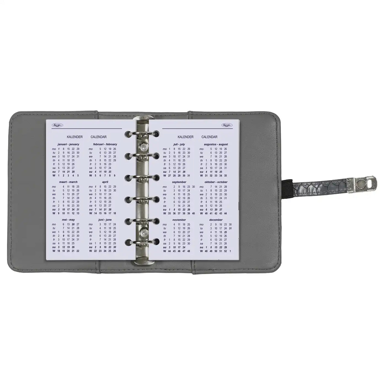 6237-25-26 125 x 80 mm Tasche Agenda Einlage Wöchentlich NL EN 2026