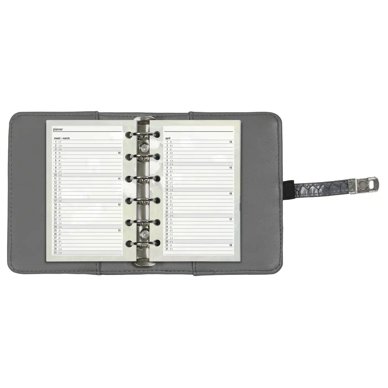 6238-26 125 x 80 mm Tasche Planereinlagen Wöchentlich NL EN 2026
