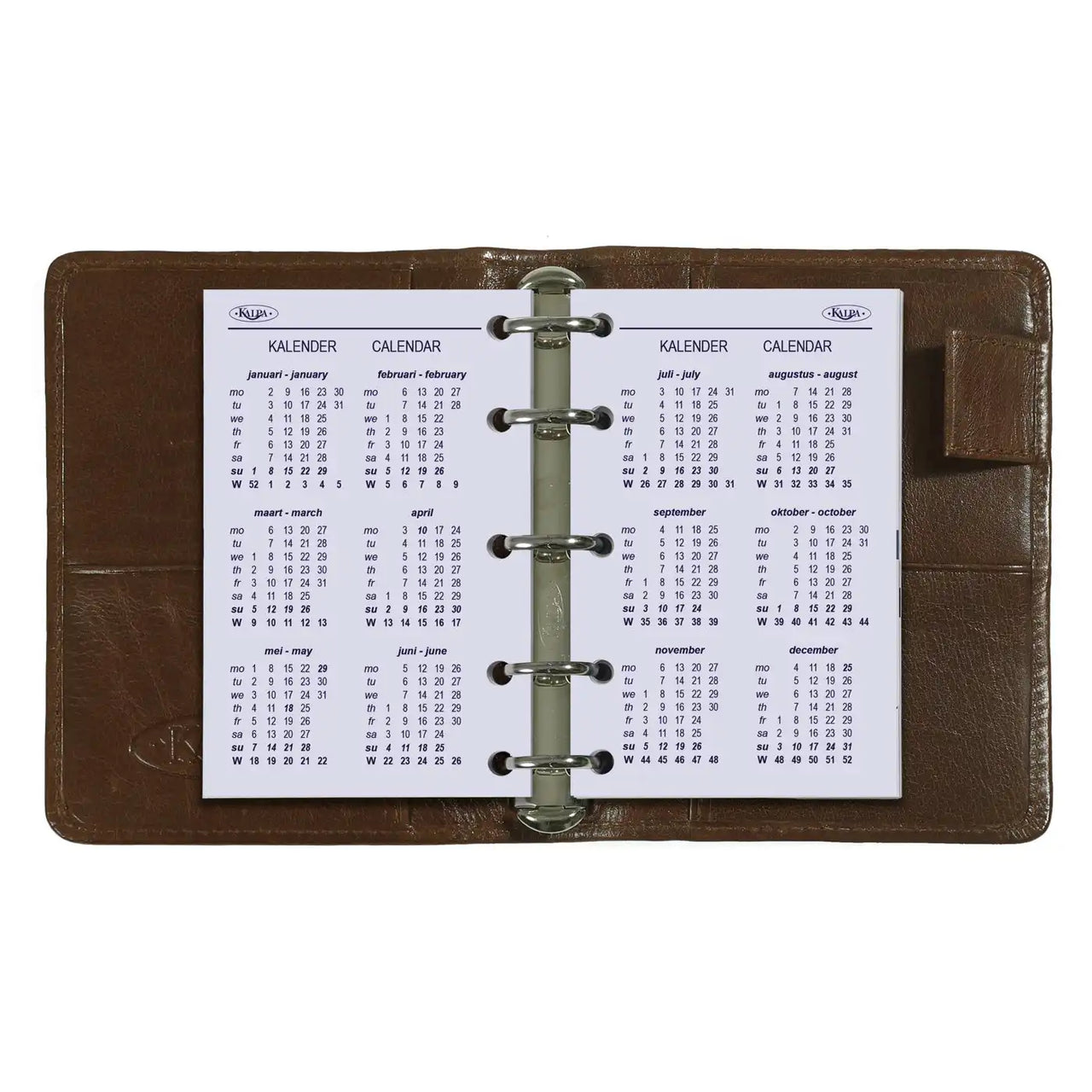 6247-25-26 104 x 68 mm Mini Agenda Organizer Nachfüllwoche NL EN 2026